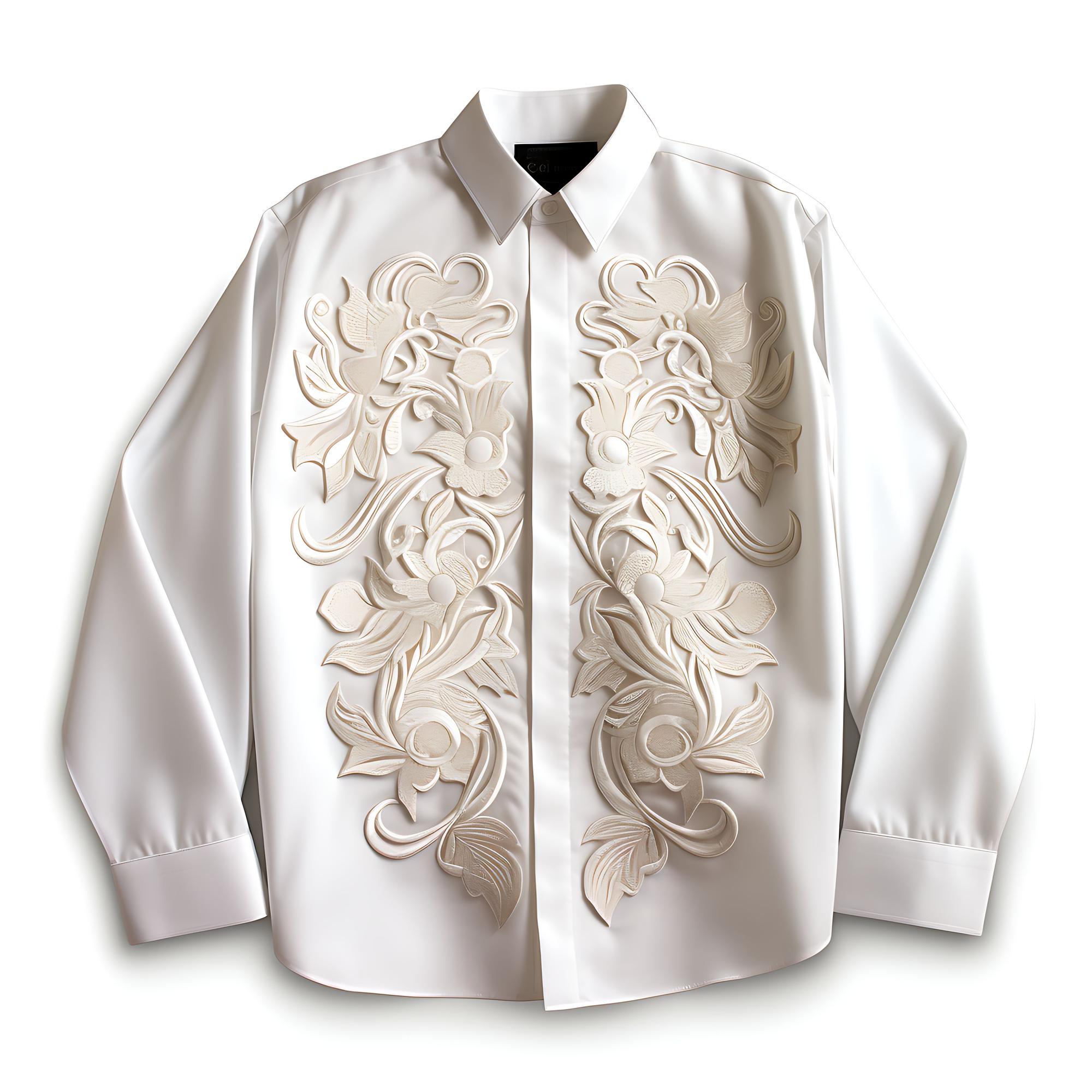 Finished embroidered jacket with bespoke pattern